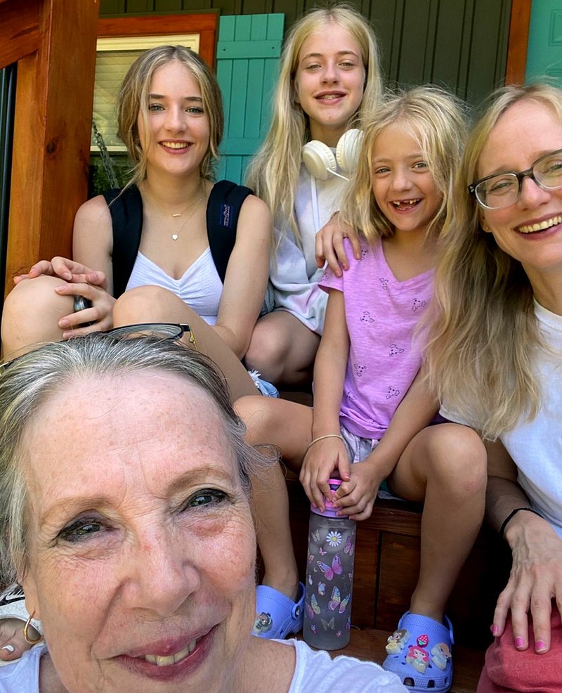 Clockwise from top left, Clara, Charlie, Colette, Liz, and proud grandmother Catherine